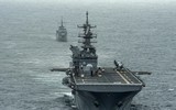 [ẢNH] Mỹ bất ngờ đem siêu tàu đổ bộ cùng F-35 tới thị uy gần Trung Quốc