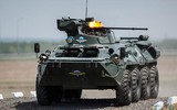 [ẢNH] Xe bọc thép BTR-82A của Nga né thiết giáp Mỹ tại Syria