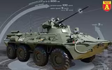 [ẢNH] Xe bọc thép BTR-82A của Nga né thiết giáp Mỹ tại Syria