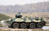 [ẢNH] Xe bọc thép BTR-82A của Nga né thiết giáp Mỹ tại Syria