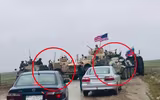[ẢNH] Xe bọc thép BTR-82A của Nga né thiết giáp Mỹ tại Syria