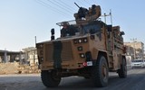 [ẢNH] Xe bọc thép hiện đại Thổ Nhĩ Kỳ tràn ngập Bắc Syria