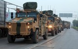 [ẢNH] Xe bọc thép hiện đại Thổ Nhĩ Kỳ tràn ngập Bắc Syria