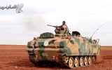 [ẢNH] Trúng tên lửa Syria, đoàn xe bọc thép Thổ Nhĩ Kỳ nát vụn khi chưa kịp tham chiến