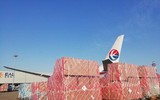 [ẢNH] Trung Quốc gửi 2,2 triệu khẩu trang, 50.000 bộ kit xét nghiệm tới châu Âu chống Covid-19