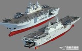 [ẢNH] Boong chưa hoàn thiện, Trung Quốc vẫn hạ thủy tàu sân bay trực thăng thứ hai
