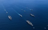 [ẢNH] Hai siêu tàu sân bay Mỹ cùng tập trận trước cửa ngõ Biển Đông
