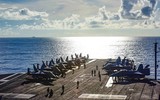 [ẢNH] Đội hình hùng hậu hộ tống 2 tàu sân bay Mỹ trên Biển Đông
