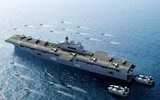[ẢNH] Tàu đổ bộ trực thăng của Trung Quốc chạy thử nghiệm khi đang thi công dang dở