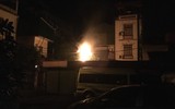 Hà Nội: Cột điện bốc cháy dữ dội lúc rạng sáng
