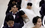 Hàng ngàn cặp đôi làm lễ kết hôn tại Gapyeong, Hàn Quốc