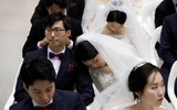 Hàng ngàn cặp đôi làm lễ kết hôn tại Gapyeong, Hàn Quốc