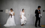 Hàng ngàn cặp đôi làm lễ kết hôn tại Gapyeong, Hàn Quốc