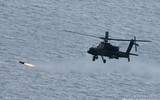 Quân đội Hàn Quốc tập trận bắn tên lửa từ máy bay trực thăng Apache