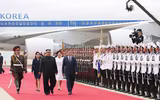 [ẢNH] Nhà lãnh đạo Kim Jong-un và Tổng thống Hàn Quốc Moon Jae-in hội đàm tại trụ sở Đảng Lao động Triều Tiên
