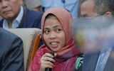 [ẢNH] Nữ bị cáo người Indonesia vụ sát hại công dân Triều Tiên mang hộ chiếu Kim Chol mừng vui được thả