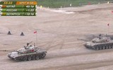 [ẢNH] Xe tăng T-72B3 long cả tháp pháo sau phần thi vượt chướng ngại vật