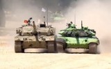 [ẢNH] Xe tăng T-72B3 long cả tháp pháo sau phần thi vượt chướng ngại vật