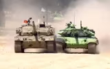 [ẢNH] Xe tăng T-72B3 long cả tháp pháo sau phần thi vượt chướng ngại vật