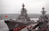 [ẢNH] Nga cấp tốc điều tuần dương hạm Nguyên soái Ustinov tới Syria sau khi hoàn thành nâng cấp