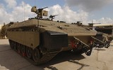 [ẢNH] Israel bất ngờ tung xe thiết giáp lạ áp sát biên giới Syria