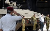 [ẢNH] Israel bất ngờ tung xe thiết giáp lạ áp sát biên giới Syria