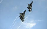 [ẢNH] Tiêm kích tàng hình Su-57 đã âm thầm thử nghiệm tên lửa Kh-47M2 Kinzhal tại Syria?