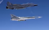 [ẢNH] MiG-31 mang tên lửa Kinzhal lắp đầu đạn hạt nhân tuần tra biển Đen, Ukraine 