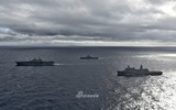[ẢNH] Chưa cần tàu sân bay, biên đội Hải quân Mỹ - Nhật đã khiến Trung Quốc 