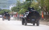 [ẢNH] Cảnh sát Cơ động triển khai xe bọc thép Shinjeong S5 bảo vệ ga Đồng Đăng