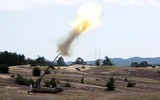 [ẢNH] Sau T-72B và Pantsir-S1, đến lượt pháo tự hành 2S7 Pion Nga đổ lật nhào khi hành quân