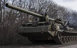 [ẢNH] Sau T-72B và Pantsir-S1, đến lượt pháo tự hành 2S7 Pion Nga đổ lật nhào khi hành quân