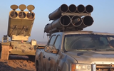 [ẢNH] Quân đội Syria đánh phá ác liệt Bắc Lattakia bằng rocket tự chế Golan