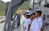 [ẢNH] Tàu tên lửa tàng hình Việt Nam huấn luyện cùng chiến hạm lớn nhất Nhật Bản