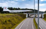 [ẢNH] Nga gây bất ngờ khi đưa máy bay siêu thanh Tu-144 ‘diễu phố’