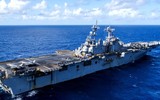 [ẢNH] Siêu tàu đổ bộ Mỹ tập trận cùng tiêm kích tàng hình F-35B ngay 