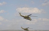 [ẢNH] Trực thăng vũ trang Syria bất ngờ tấn công dữ dội phiến quân tại Lattakia