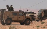 [ẢNH] Đoàn xe tuần tra quân cảnh Nga bị trúng mìn tại Daraa, Syria