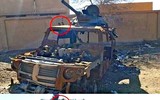 [ẢNH] Đoàn xe tuần tra quân cảnh Nga bị trúng mìn tại Daraa, Syria