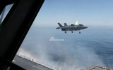 [ẢNH] Tàu đổ bộ tối tân nhất của Mỹ mang đầy F-35B tập trận tại Biển Đông