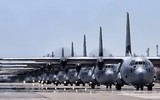 [ẢNH] ‘Lực sĩ’ C-130J Super Hercules ‘ngã sấp mặt’ ngay khi chuẩn bị cất cánh