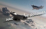 [ẢNH] Cú tăng tốc kinh hoàng của Tu-160 khiến F-35 
