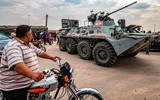 [ẢNH] Đoàn xe tuần tra của quân cảnh Nga tại Syria bị Mỹ đe dọa dùng vũ lực