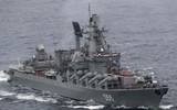 [ẢNH] S-300 trên tuần dương hạm Nguyên soái Ustinov khiến F-35 của Anh không dám cất cánh?