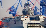 [ẢNH] Tàu đổ bộ Type 075 Trung Quốc vẫn ngổn ngang sau 4 tháng hạ thủy