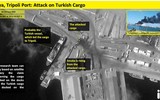 [ẢNH] Sự thật tàu chở vũ khí Thổ Nhĩ Kỳ bị bắn cháy ngay khi cập cảng Tripoli
