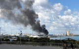 [ẢNH] Sự thật tàu chở vũ khí Thổ Nhĩ Kỳ bị bắn cháy ngay khi cập cảng Tripoli