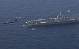 [ẢNH] Tàu sân bay Mỹ ‘khoe cơ bắp’ răn đe, sau khi Iran suýt bắn hạ ‘ong bắp cày’ F/A-18