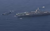 [ẢNH] Tàu sân bay Mỹ ‘khoe cơ bắp’ răn đe, sau khi Iran suýt bắn hạ ‘ong bắp cày’ F/A-18