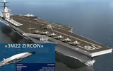 [ẢNH] Tên lửa Zircon Nga đủ sức nhấn chìm tàu sân bay Mỹ kể cả không mang đầu đạn